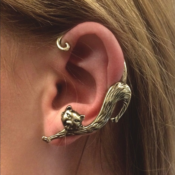 Single earring cat ear cuff - Picture 2 of 2